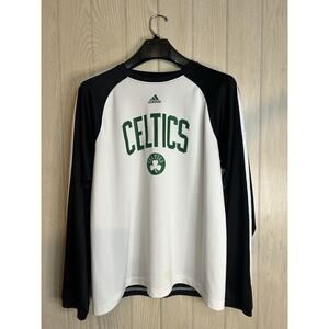 Adidas Adicool Celtic Warmup Jersey White/Black Casual Sz S (Fits Medium)